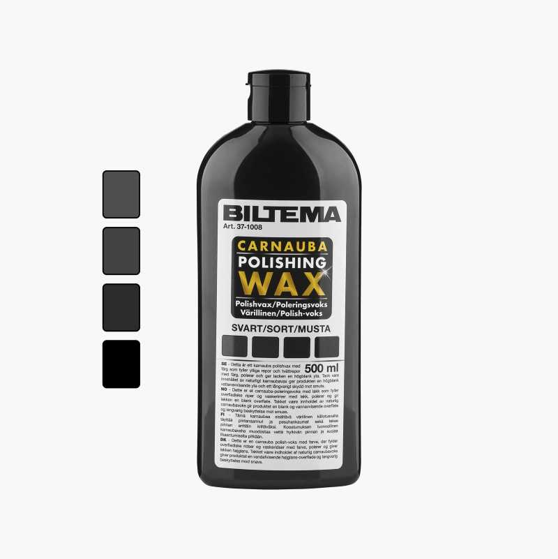Poleringsvoks med farge, sort, 500 ml