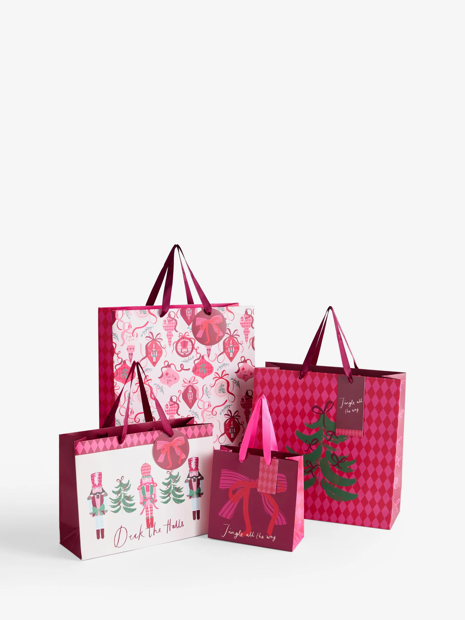 Cadeautassen met kerstmis-print