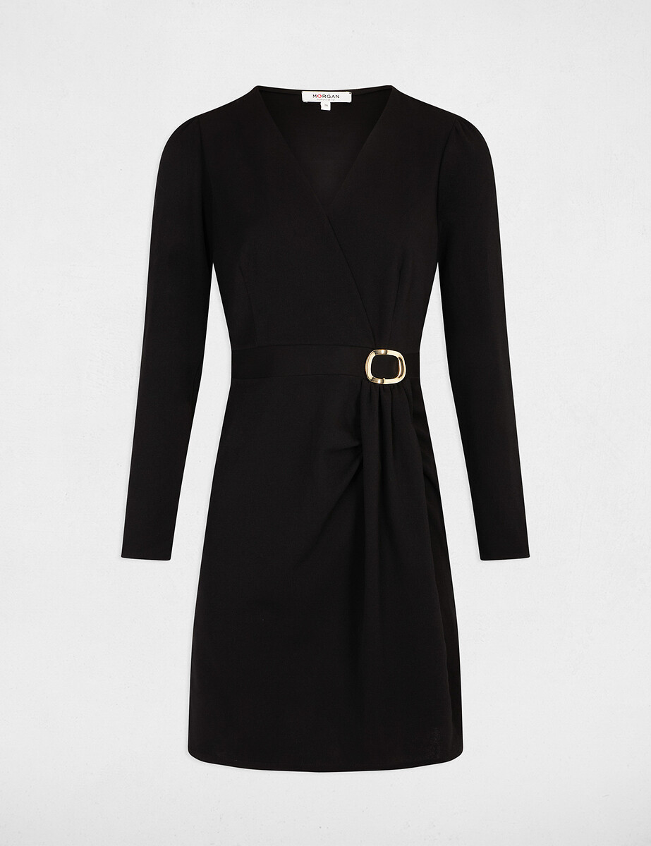 MORGAN<br>Vestido curto ajustado, efeito drapeado
