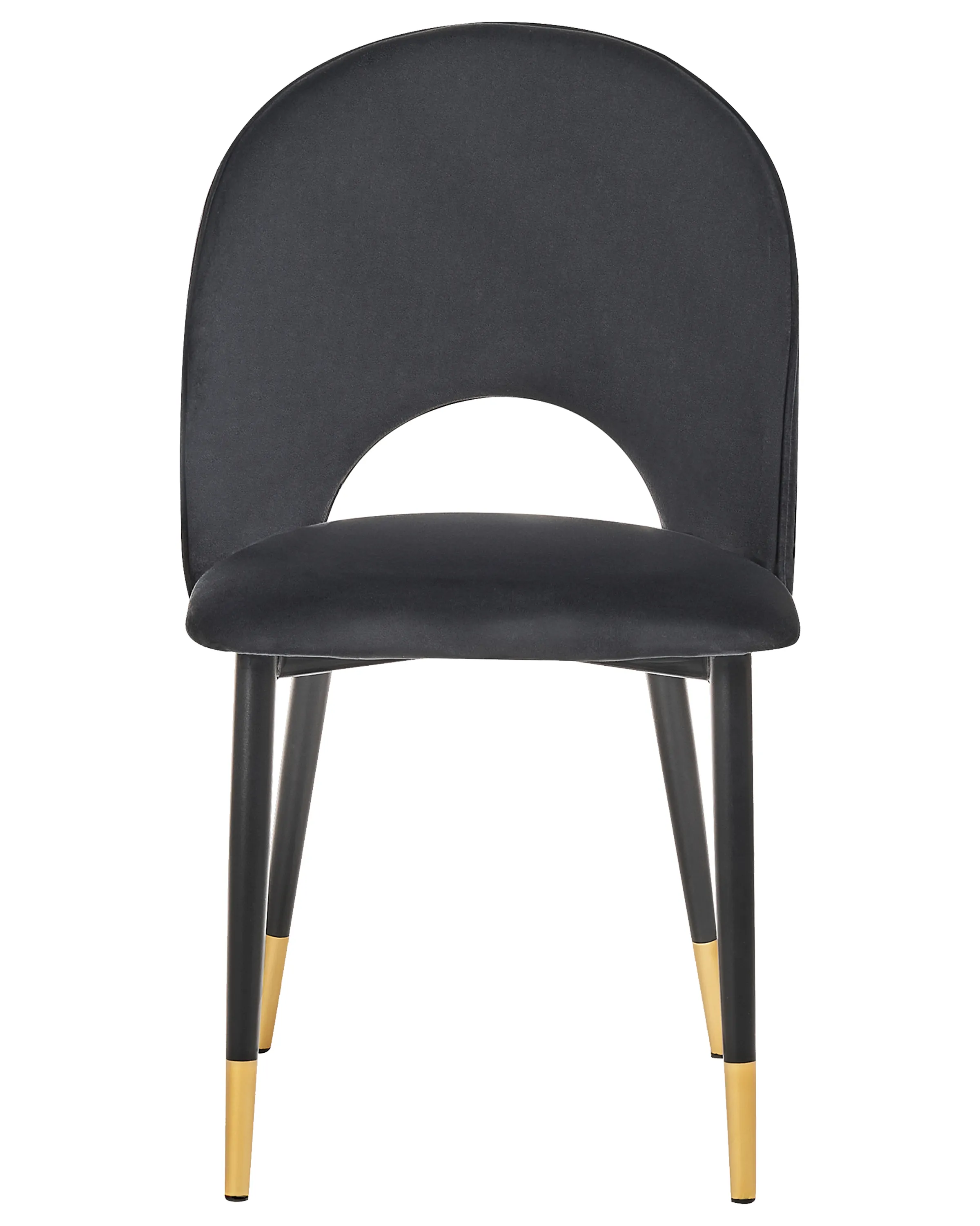 Set van 2 eetkamerstoelen MAGALIA Fluweel Zwart