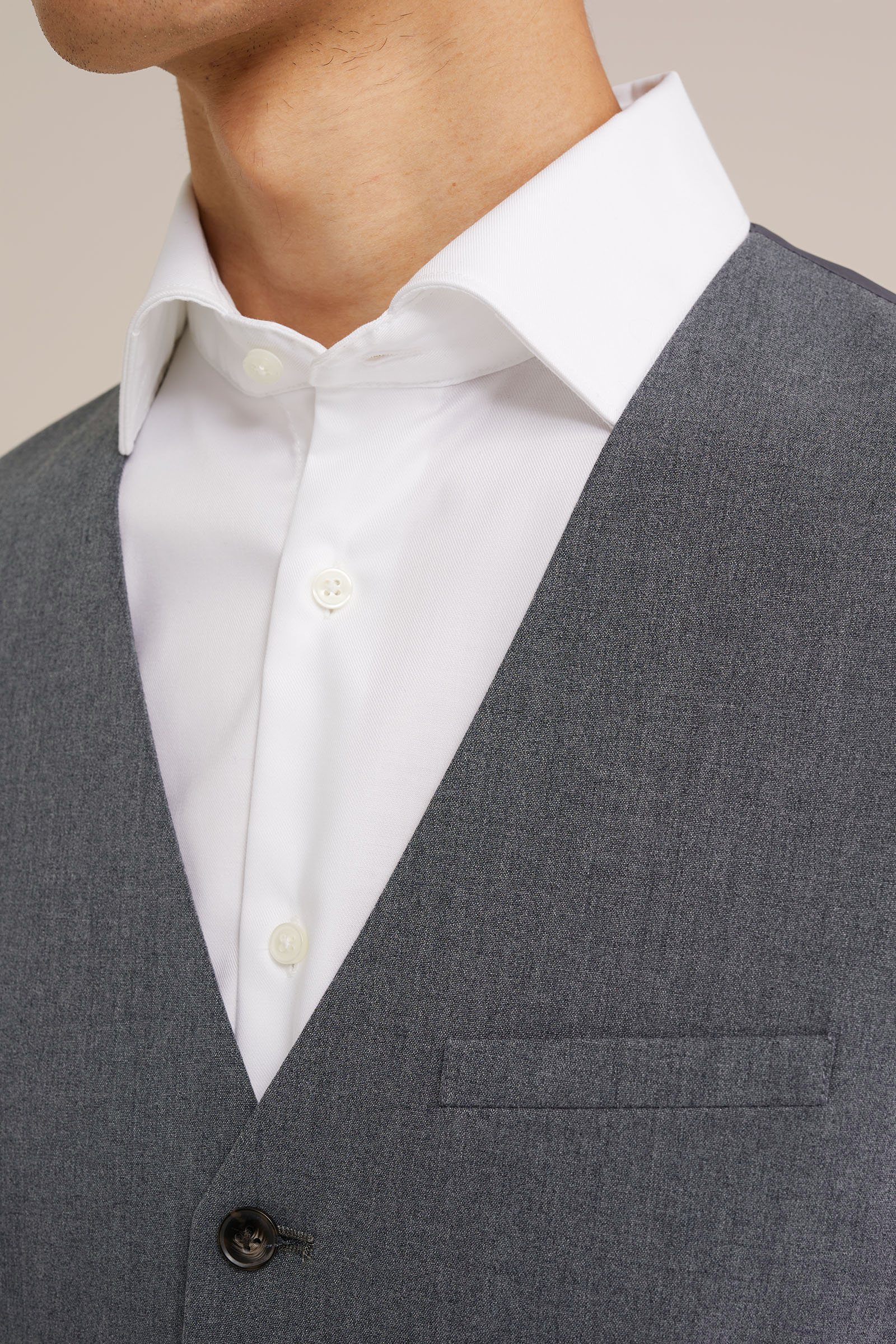 slim fit gilet Fundamentals Donkergrijs