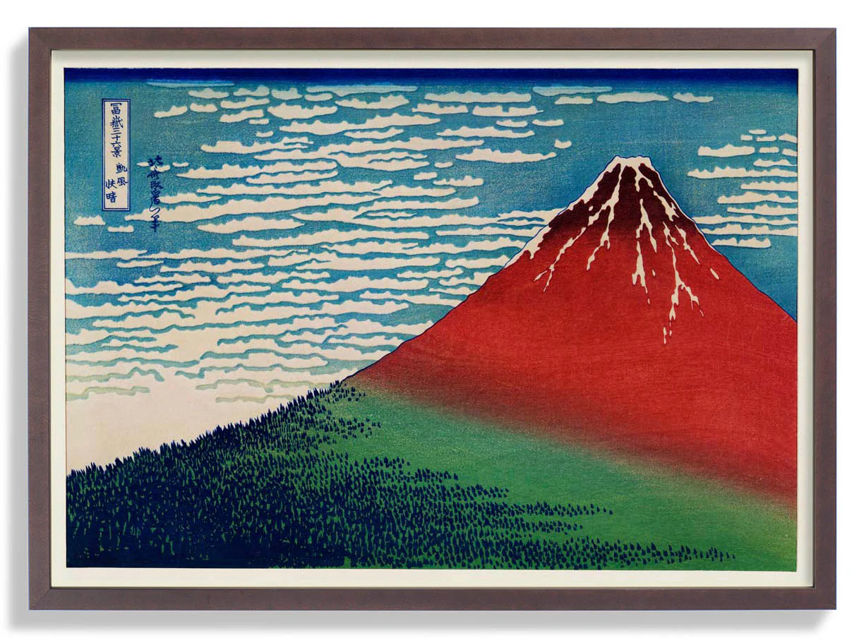 Der rote Berg Fuji von Katsushika Hokusai