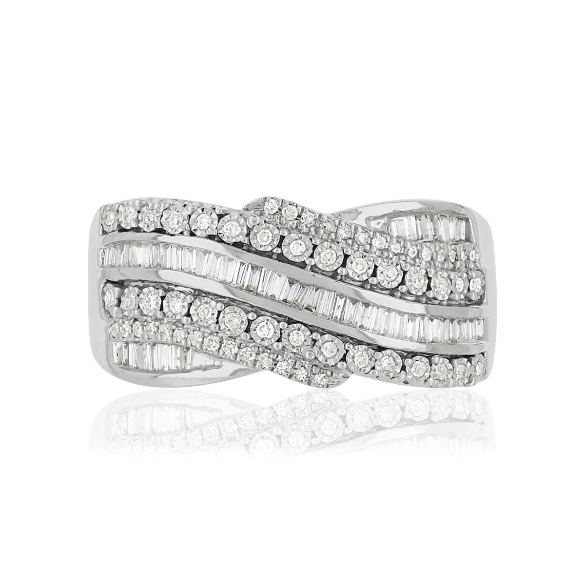 Bague or 750 diamants