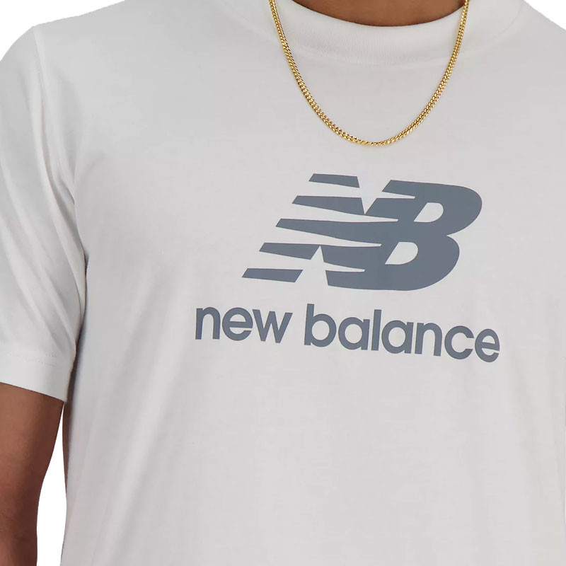 Tee-shirt New Balance Essential Logo pour homme coloris blanc