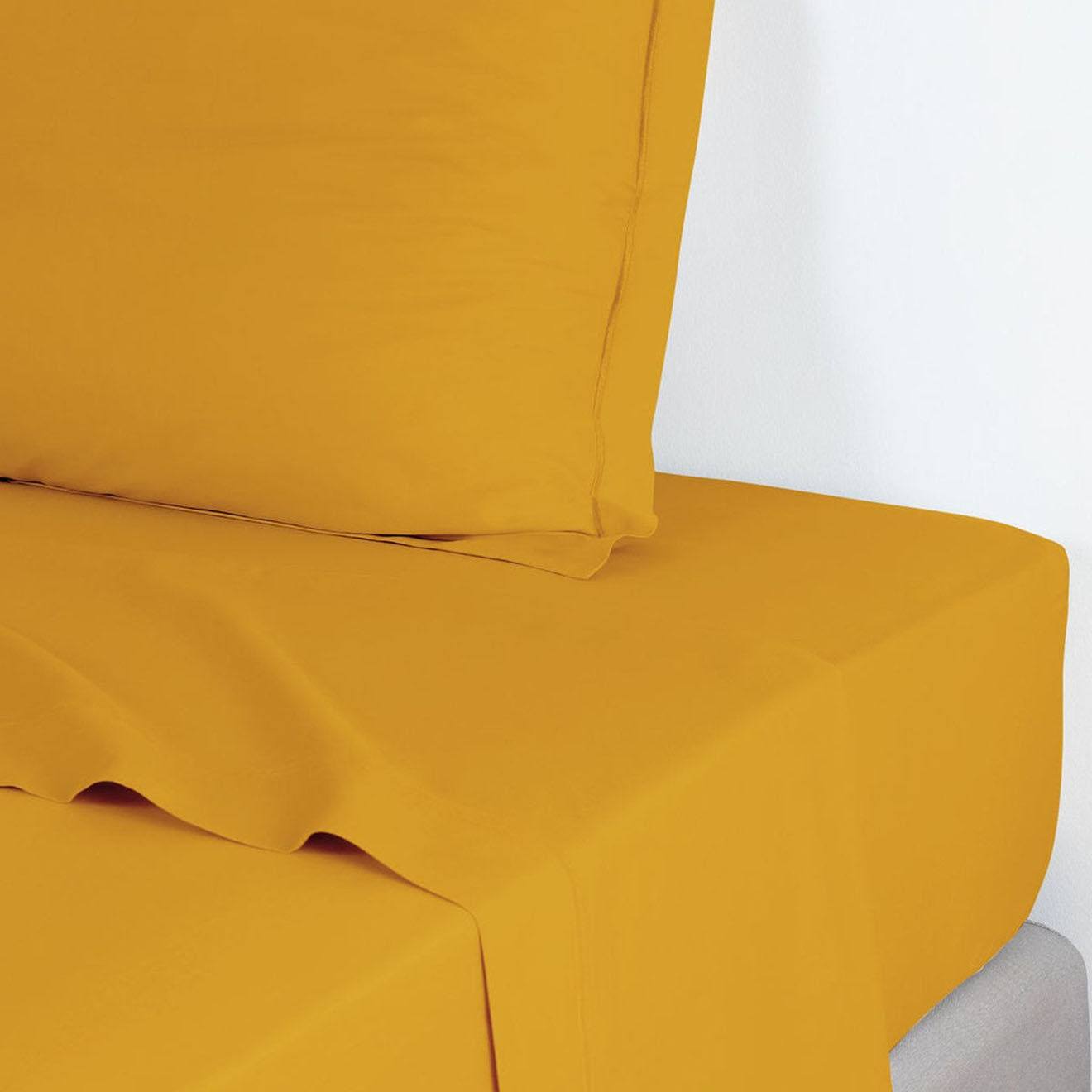 Febronie Drap plat en Satin de Coton Julia jaune