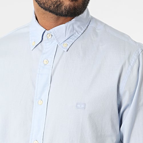 Chemise A Manches Longues Natural Soft Poplin 6394 Bleu Clair
