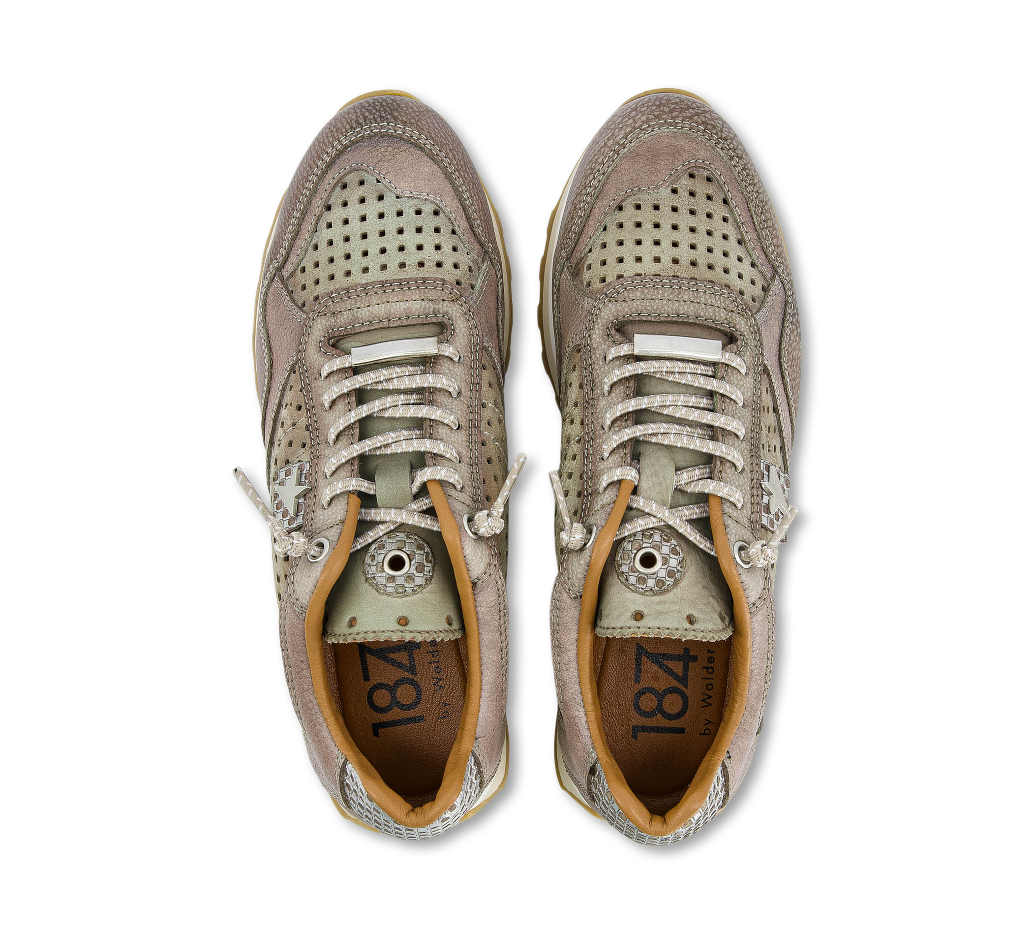 1874 by Walder Sneaker low beige/taupegrau