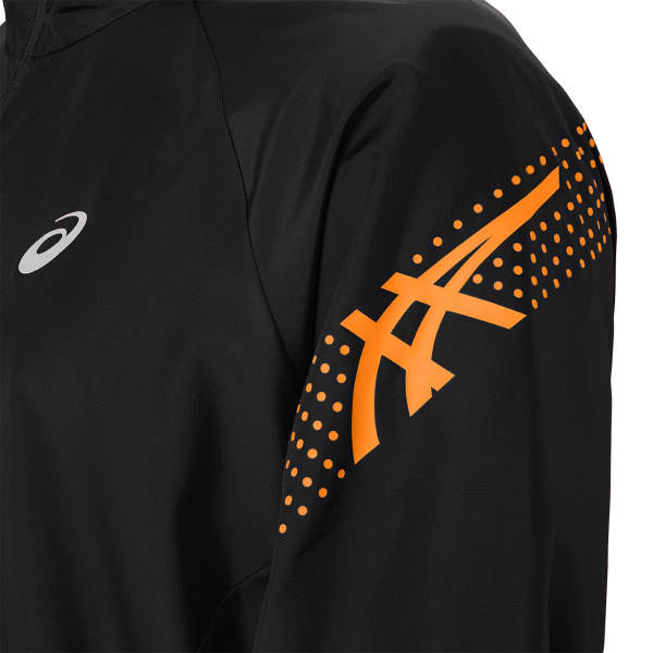 Veste running ASICS ICON JACKET PERFORMANCE PERFORMANCE BLACK/STADIUM ORANGE