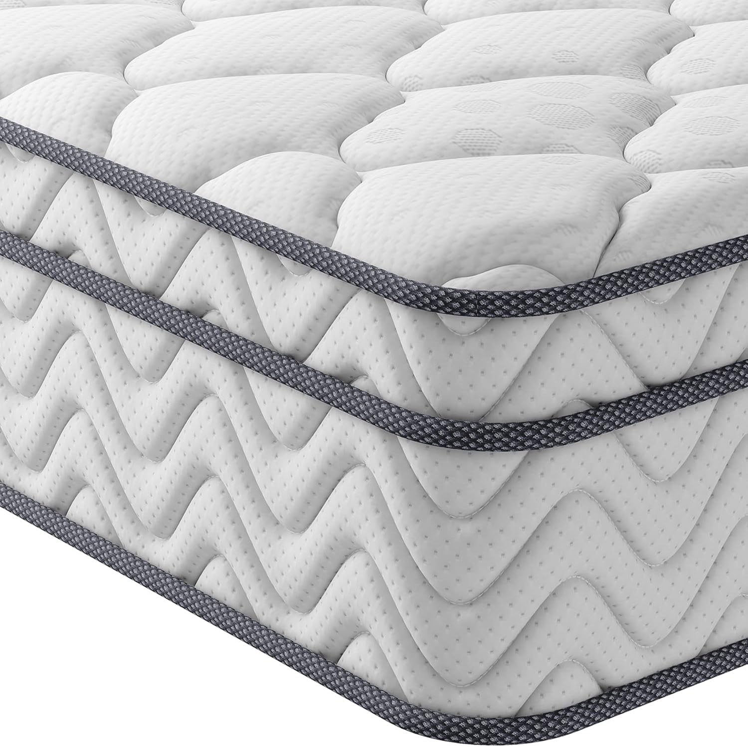 Vesgantti 30cm Höhe Matratze H3 7-Zonen 90x200cm Taschenfederkernmatratze Mittelfeste Orthopädischem Kaltschaummatratze Öko-Tex Zertifiziert Matratzen Klassik BoxTop