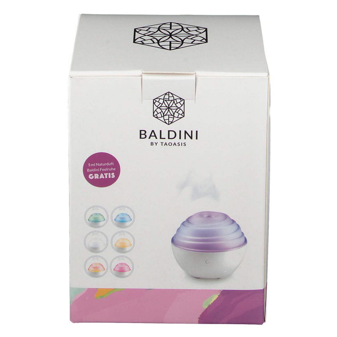 TAOWELL® MINI der Ultraschallvernebler mit Farbspiel + 5 ml Naturluft BALDINI BY TAOASIS Feelruhe®