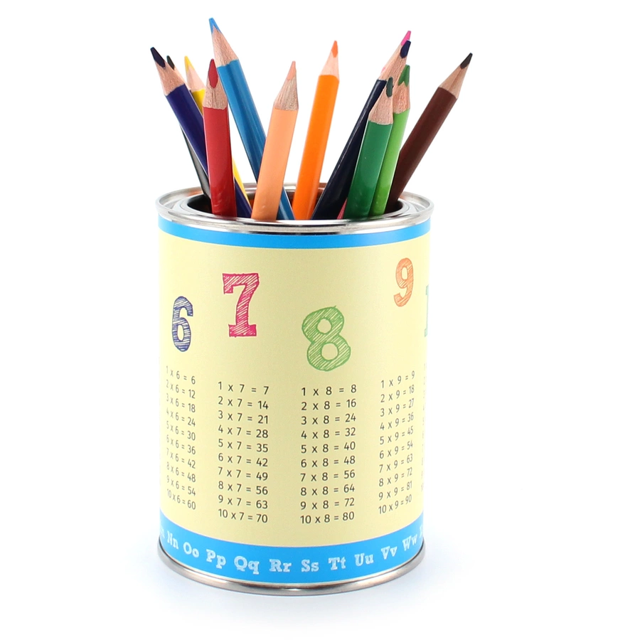 Nikima Stiftebecher 1x1 und ABC - Kinder Stifteköcher Stiftehalter bunt