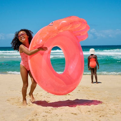 SUNNYLiFE Luxe Badering, Shell Neon Coral