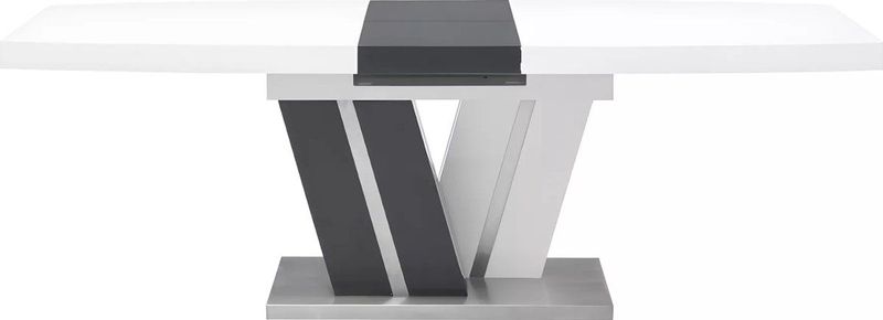Eettafel - Wit - MDF - Roestvrij Staal - 6 Plaatsen
