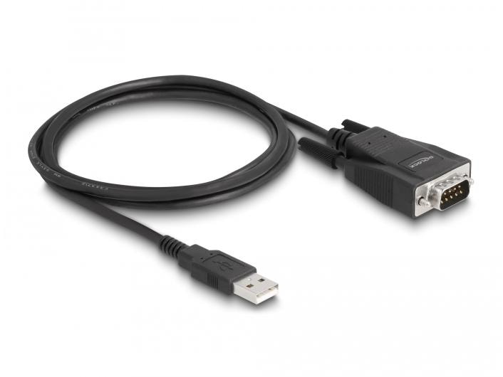 Delock Adapter USB 2.0 -  Seriell RS-232 Adapter USB 2.0 Typ A zu Seriell RS-232 Stecker
