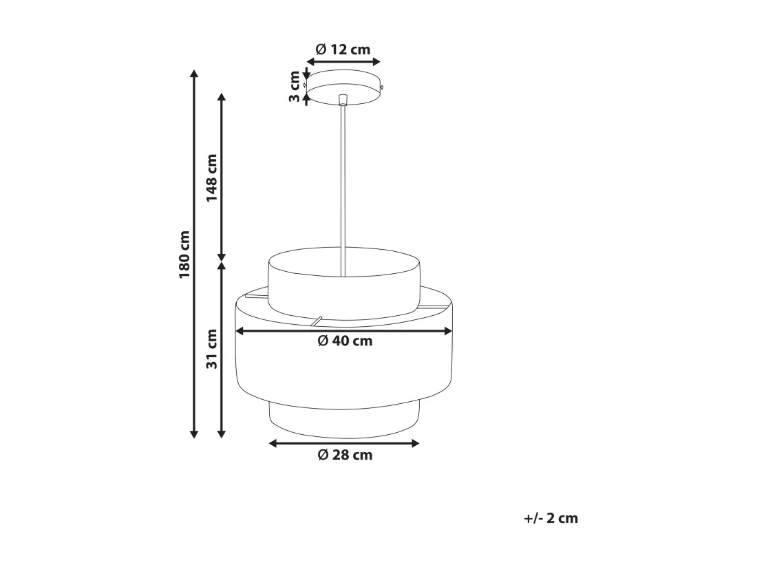 Lampe suspension PALBRA Papier Naturel