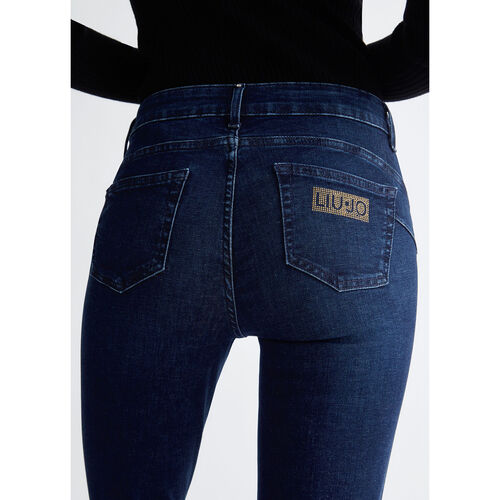 Liu Jo - Pantalón pitillo Bottom Up Azul