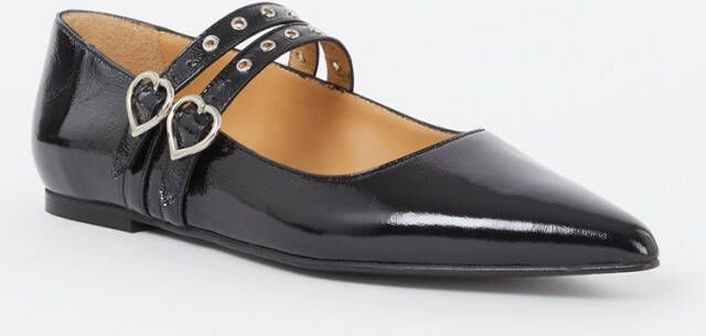 TORAL Ballerina Dames Coeur Maat: 37 Materiaal: Leer Kleur: Zwart