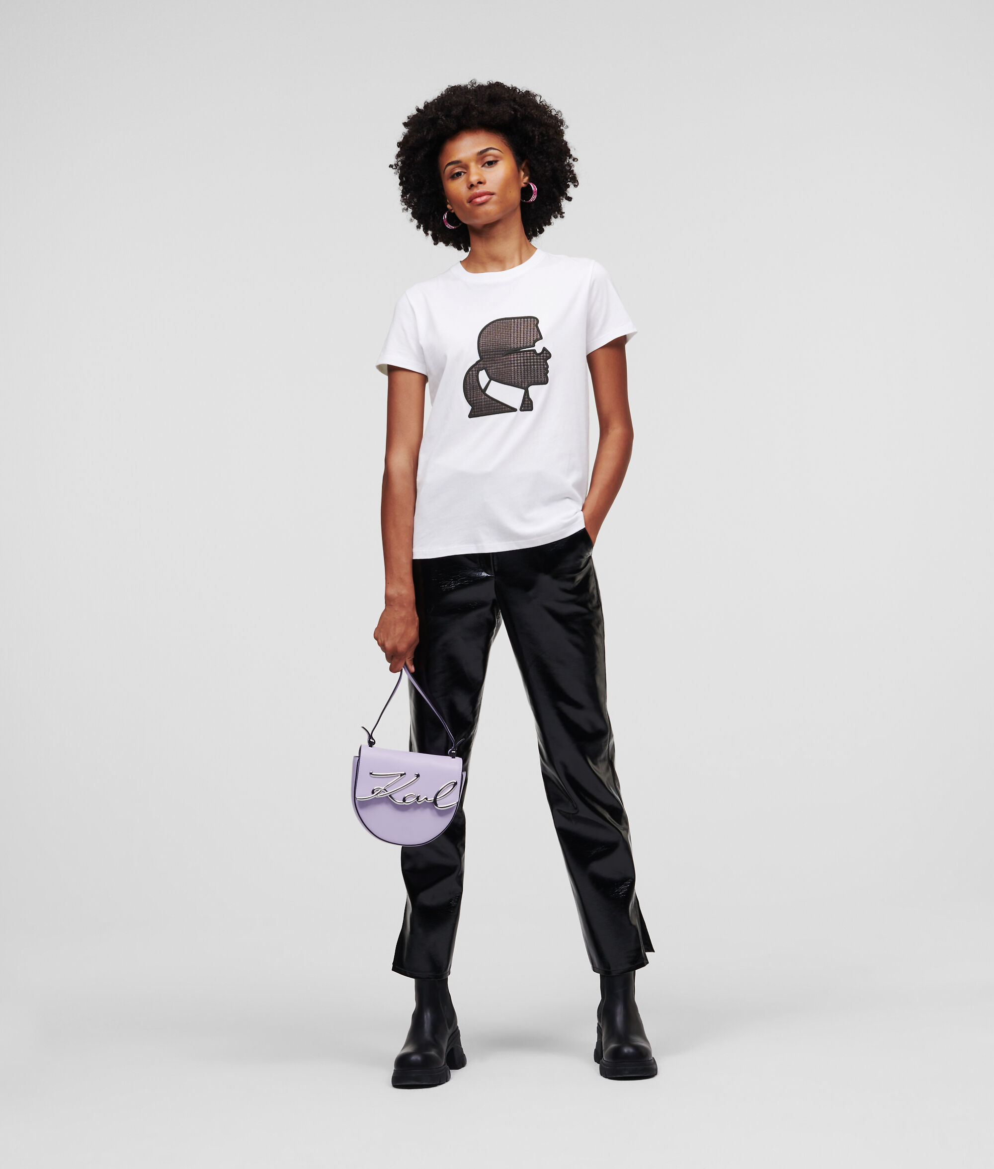 T-SHIRT À CARREAUX KARL KAMEO