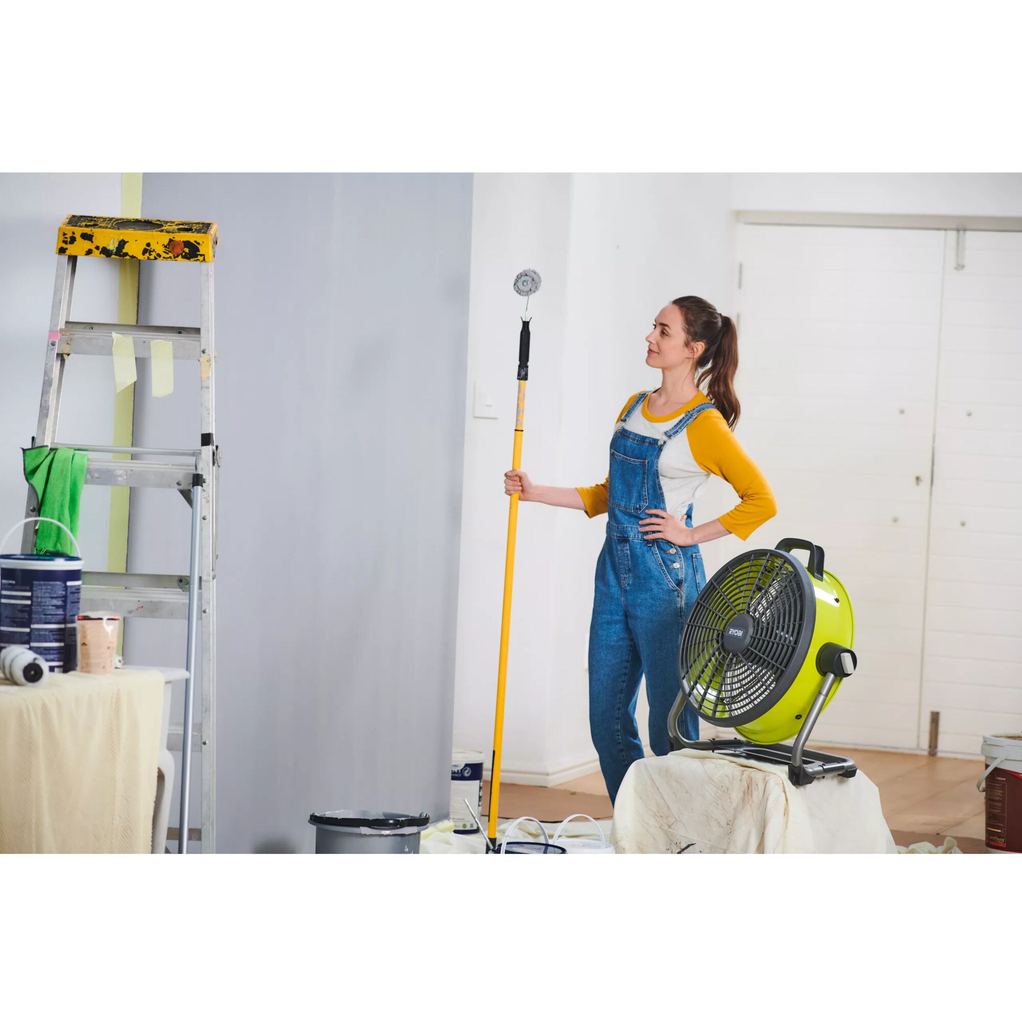 Ryobi Ventilator Akku-Stand-Bodenventilator R18F5-0