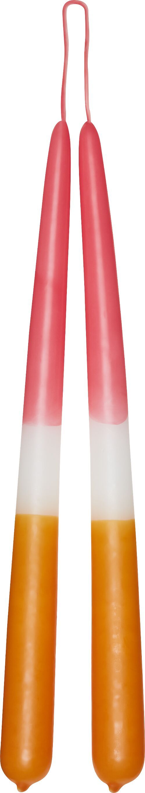 SU KATHI Kerzenset orange/pink 2Stk 30cm - Orange, Pink / H: 29.0 cm