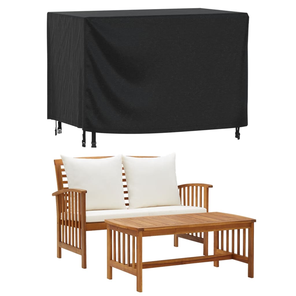 Housse de salon de jardin noir 140x70x90 cm imperméable 420d