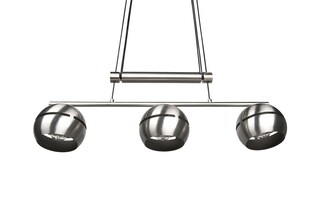 Fletcher Pendelleuchte grau, silber, 313300307, B/H/T: 75 / 150 / 15 cm, Metall