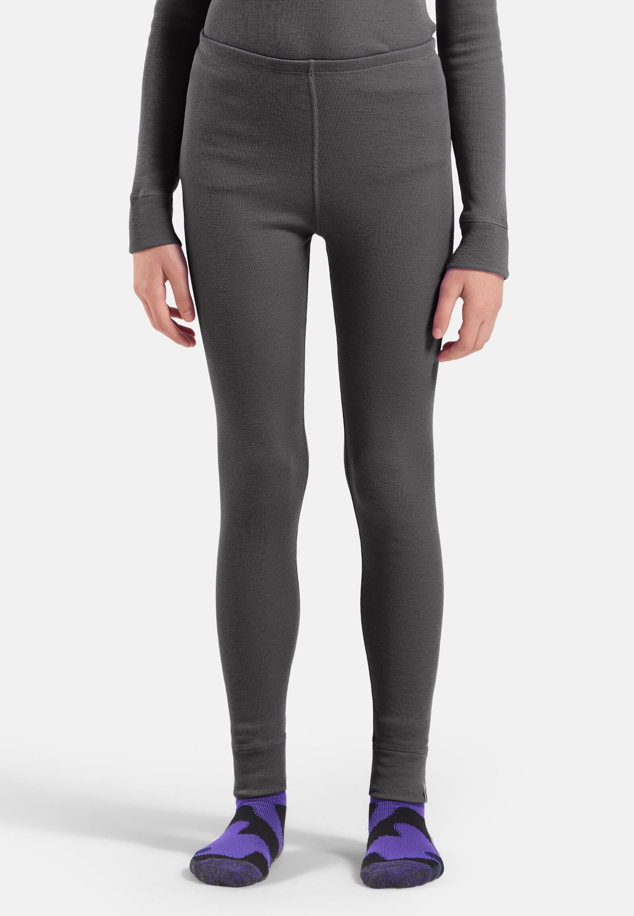 Active Warm Kids Leggings in odlo steel grey melange