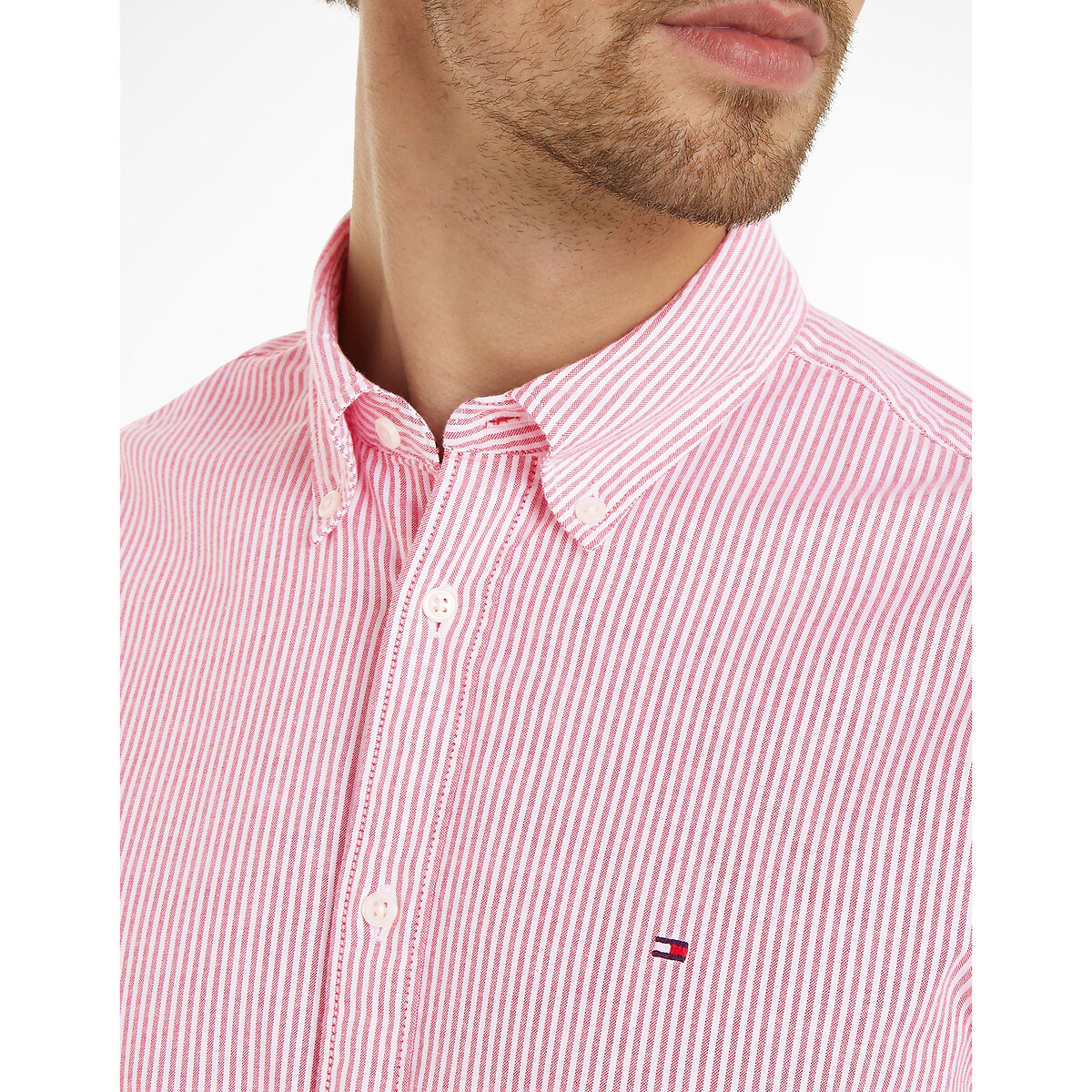 TOMMY HILFIGER<br>Camisa listrada flex oxford 1985