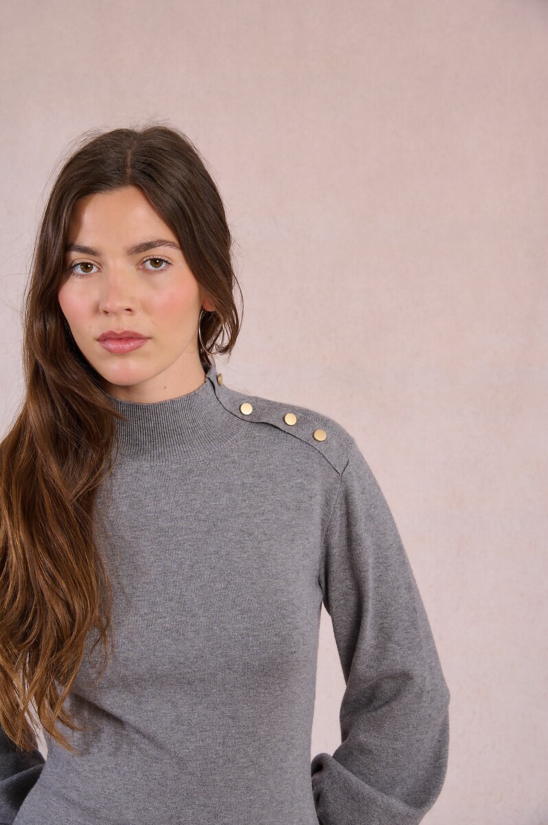 MOLLY BRACKEN<br>Camisa Jigsaw com mangas bufantes