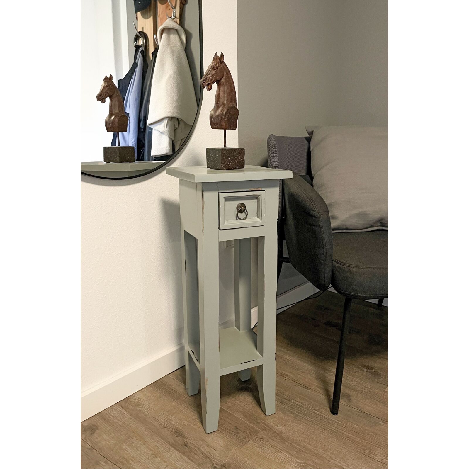 Beistelltisch PADEA - grau - 67 cm hoch