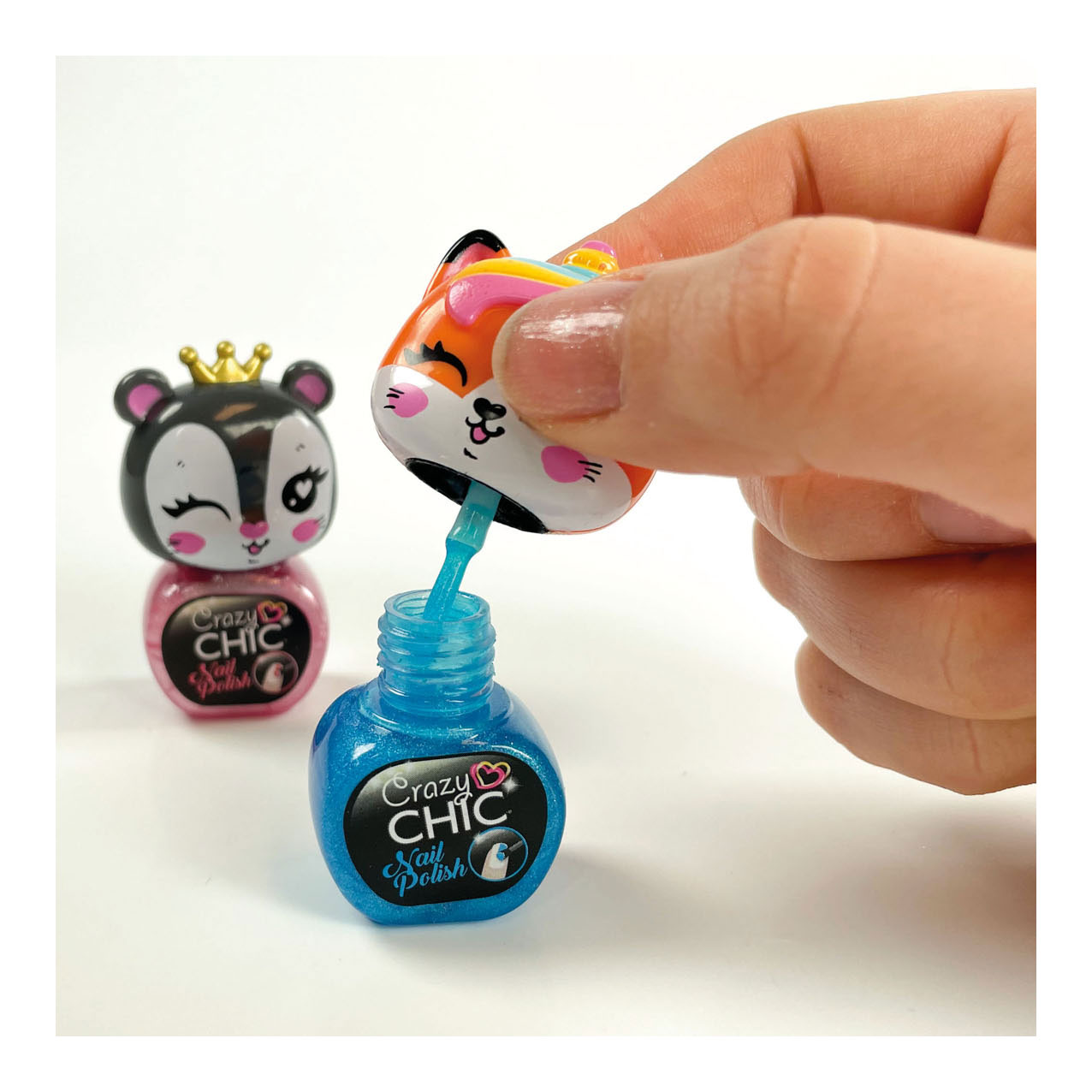 Clementoni Crazy Chic Nagellak Blauw/Rood, 2st.