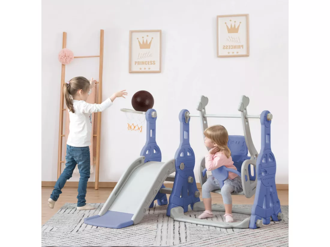 Toboggan pour enfants en pehd,d140cm×h120cm,violet