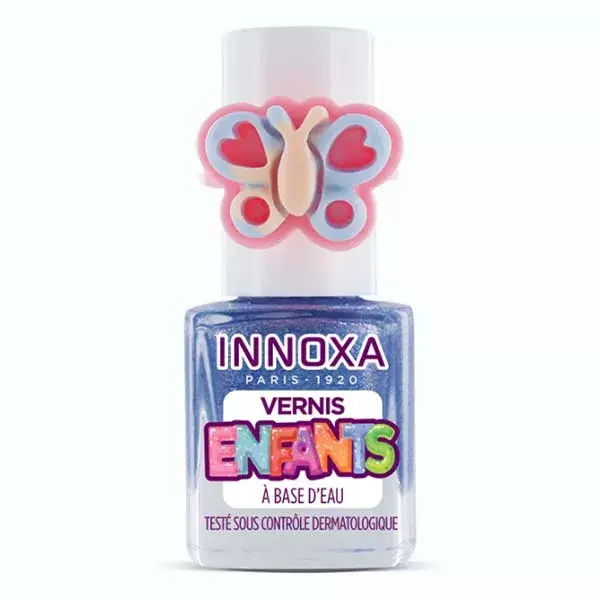 Esmalte infantil INNOXA com estampa de borboletas azuis
