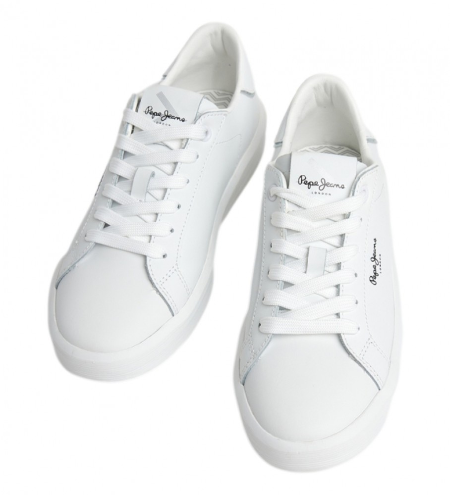 Tênis Pepe Jeans Dobbie Bass de couro branco