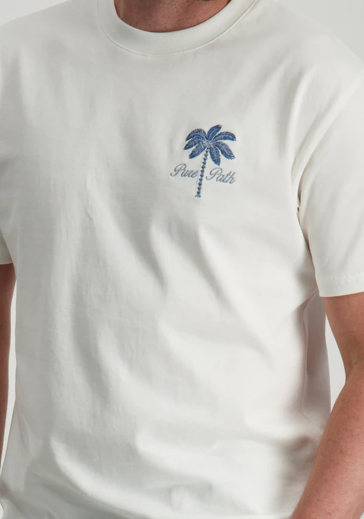Pure Path T-shirt geborduurde print 25010116