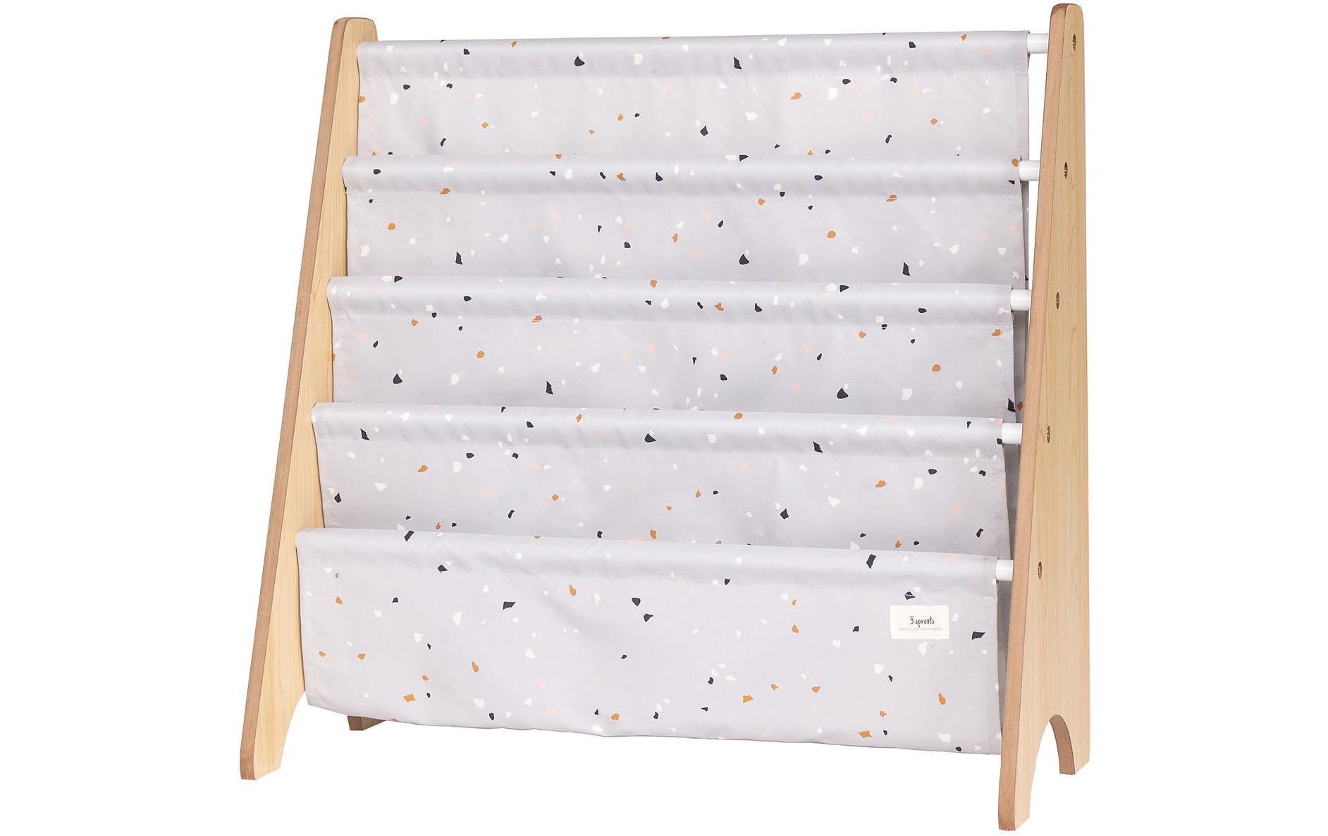 Bücherregal gepunktet Hellgrau 61 x 62 x 25.4 cmBuchablage für Kinder