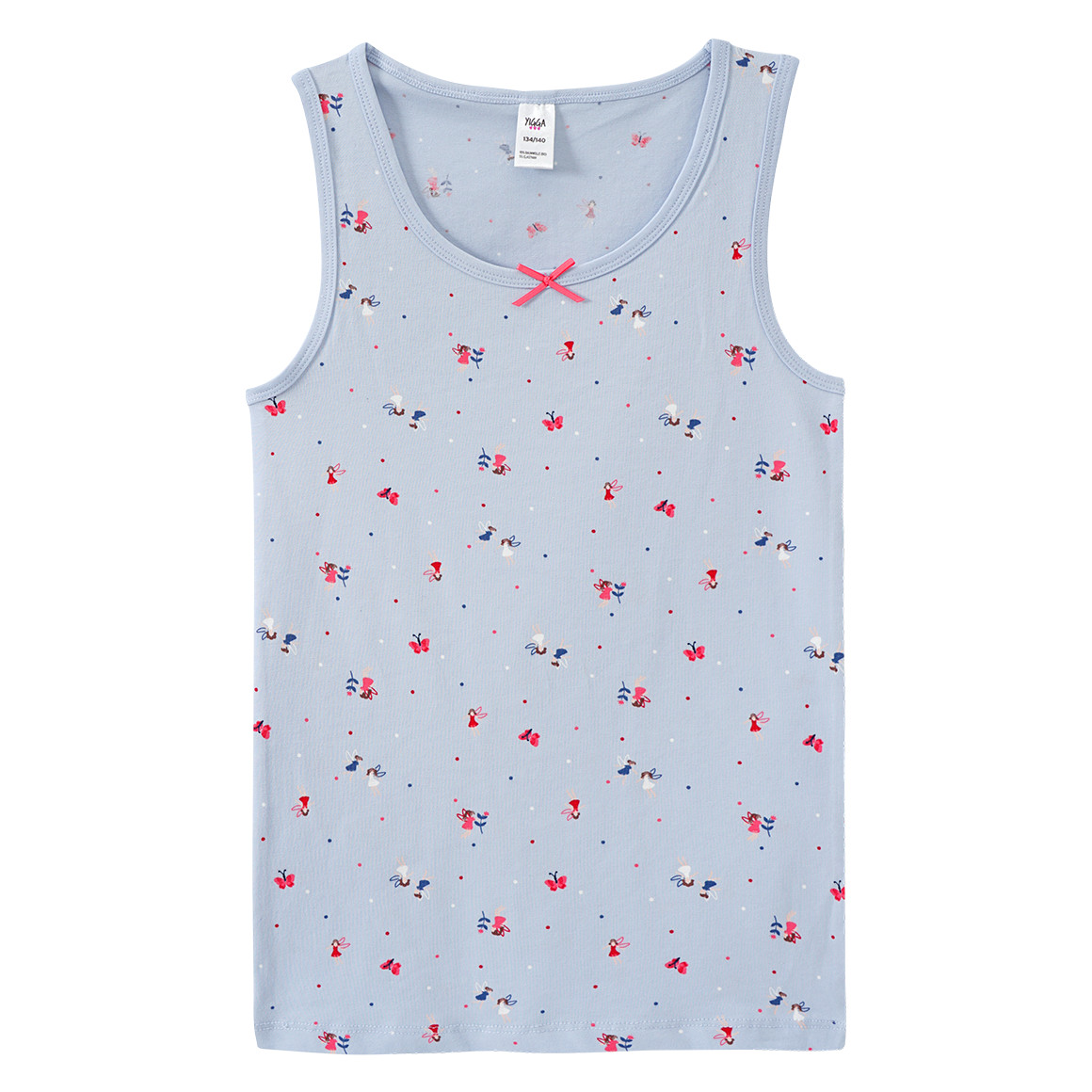 Topolino 3 Mädchen Unterhemden hellblau / pink / weiss