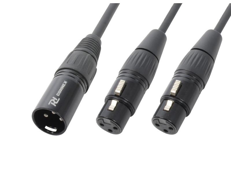 PD Connex CX142 XLR 3 Pole, male - XLR 3 Pole, female 0.5 m Y-Kabel XLRm - 2x XLRf