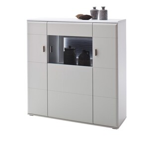 Highboard AMORA 120 cm NB weiß /anthrazit 3D