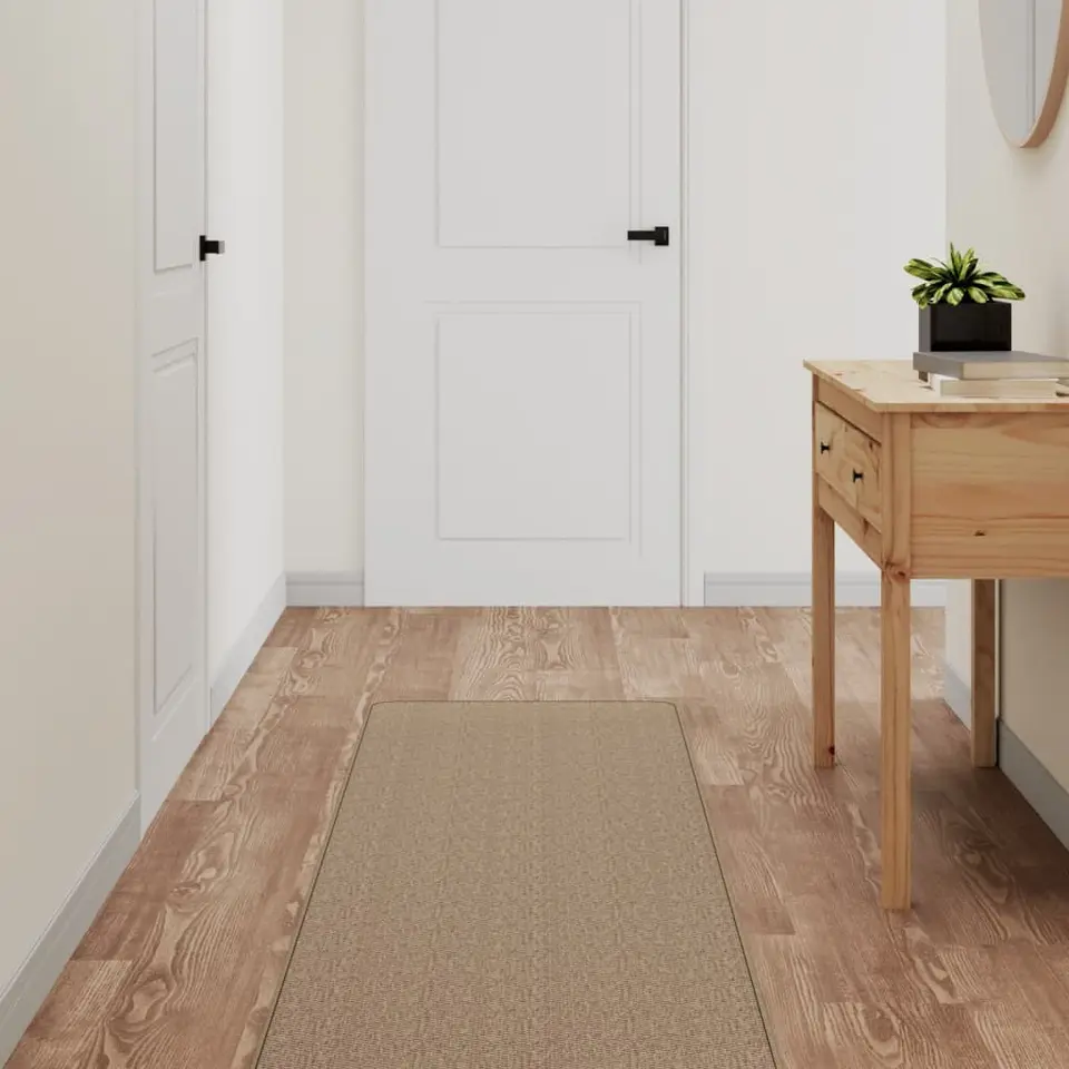 vidaXL - Tapijtloper - Bruin - Stof - 50 x 200 cm