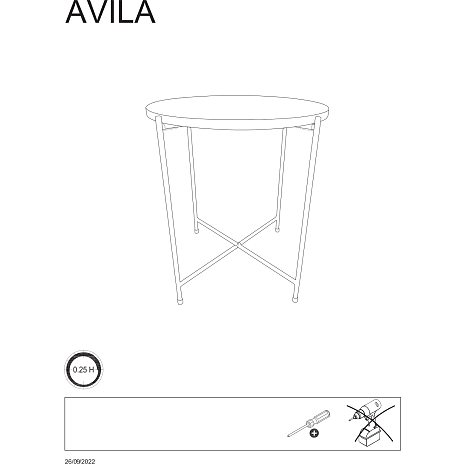Avila hjørnebord - sort