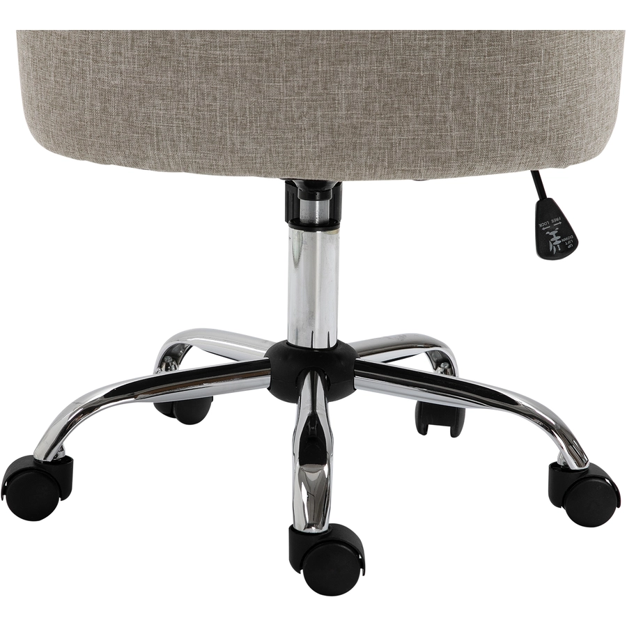 HOMCOM Polsterstuhl mit Chesterfield-Lehne hellgrau