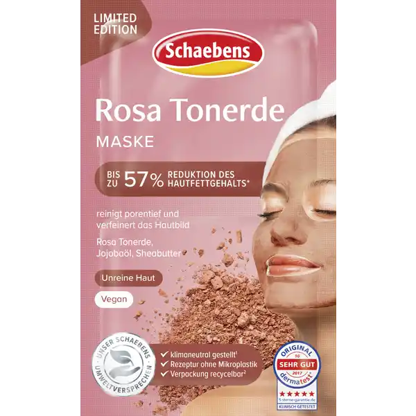 Rosa Tonerde Maske