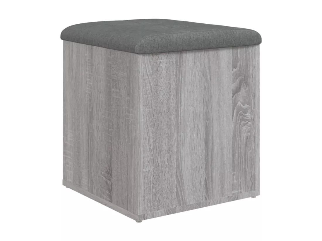 Banc de rangement sonoma gris 42x42x45 cm bois d'ingénierie