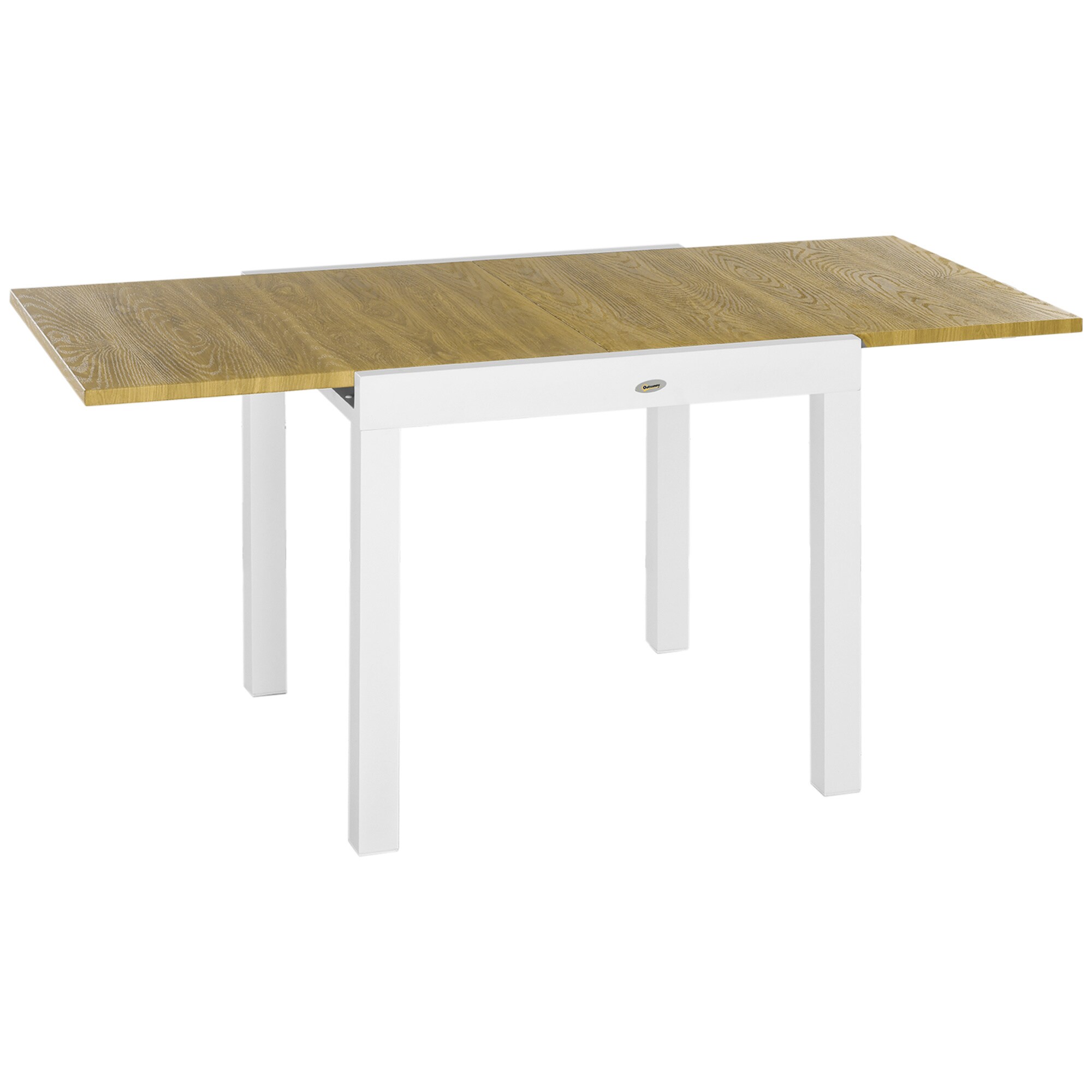 Outsunny Gartentisch mit ausziehbarer Tischplatte natur 160L x 80B x 75H cm