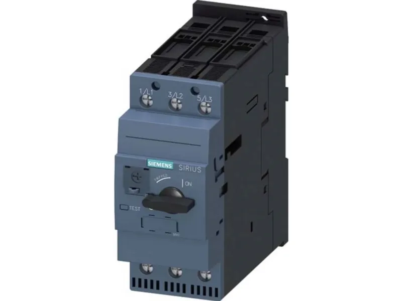 Siemens 3RV2431-4XA10 Effektafbryder 1 stk Indstillingsområde (strøm): 59 A (max) Koblingsspænding (max.): 690 V/AC (B x H x T) 55 x 140 x 149 mm