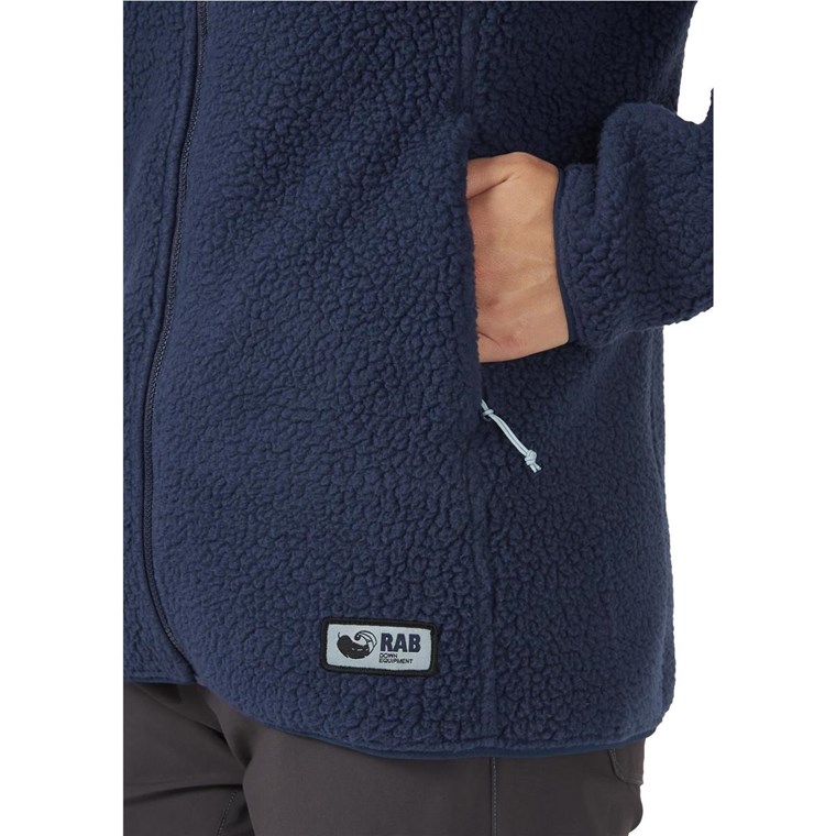 Rab Shearling Hoody Womens Deep Ink