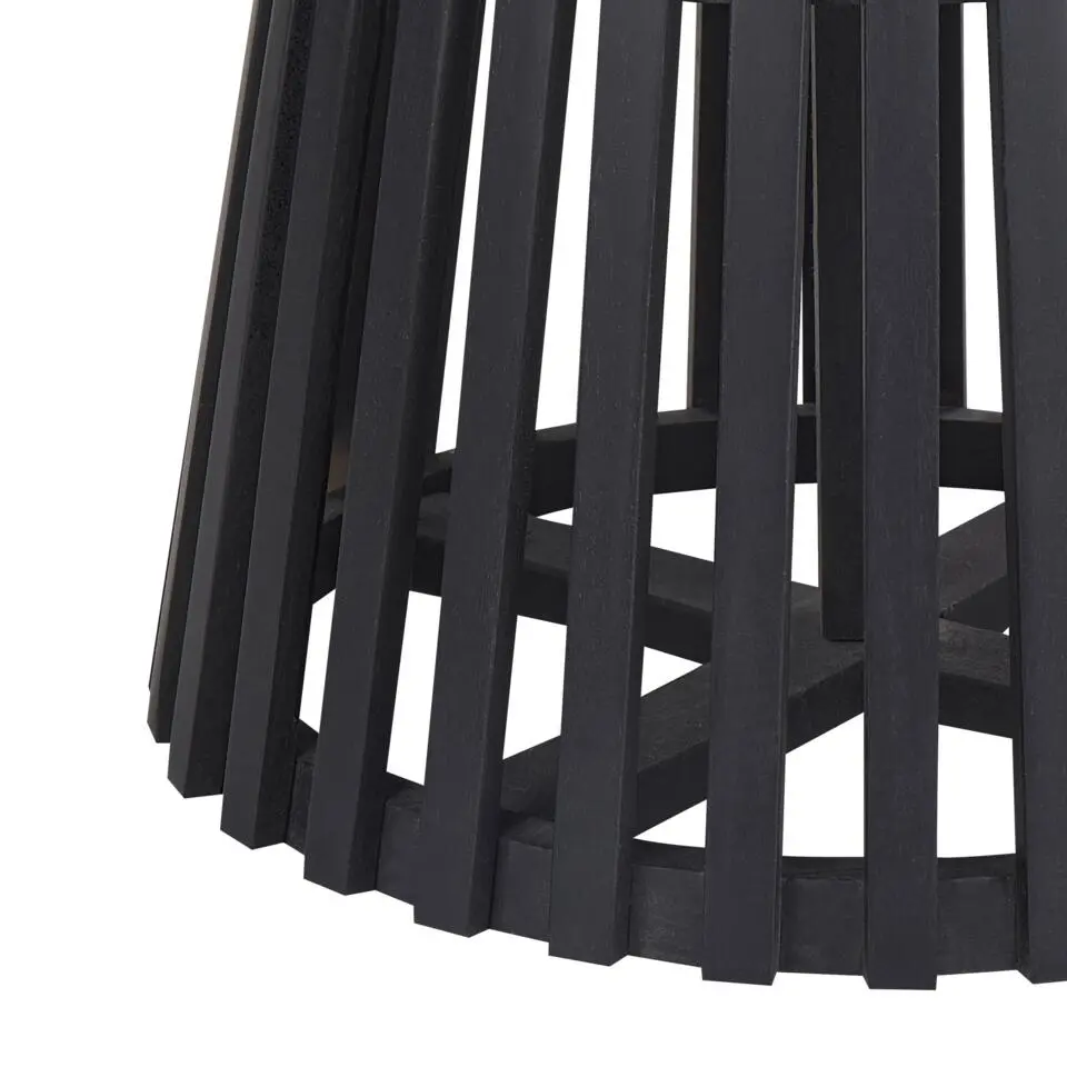 MESILLA - Ronde eettafel - Zwart - 120 cm - Acaciahout