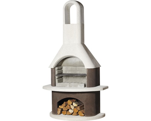Buschbeck grillhaard Milano 65 x 110 x 203 cm betonstaal witbruin
