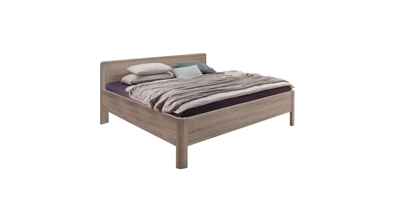 Bed Bienne Rondo truffel eiken